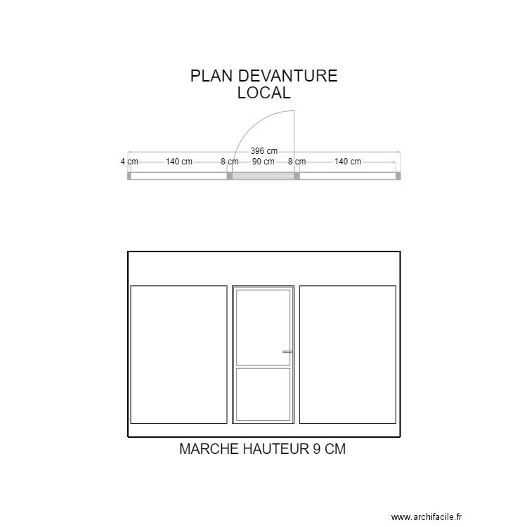 devanture magasin. Plan de 0 pièce et 0 m2