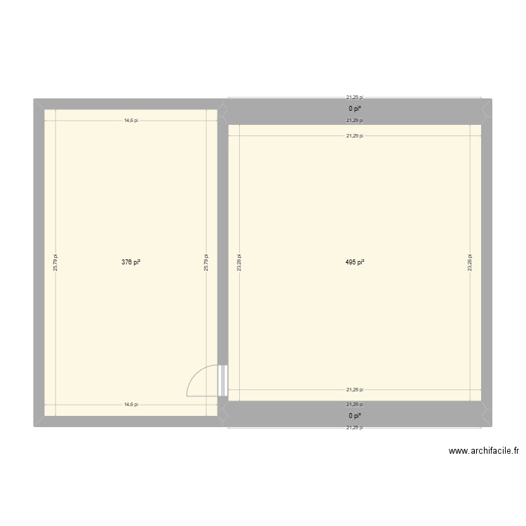 Sous-Sol. Plan de 4 pièces et 81 m2