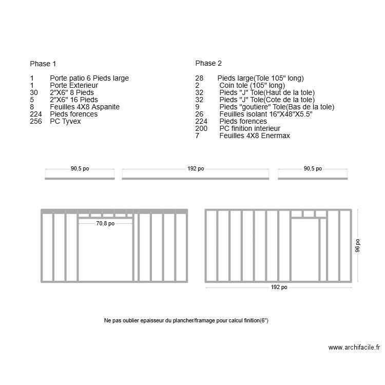 Mur Cote Fleuve 16X32 Juillet. Plan de 28 pièces et 20 m2