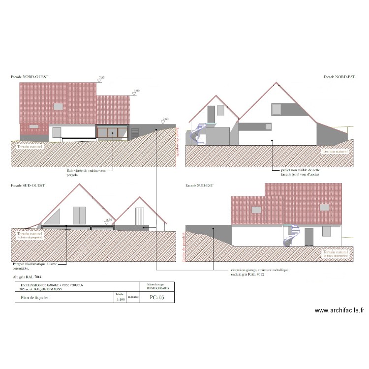 PROJET FACADES. Plan de 0 pièce et 0 m2