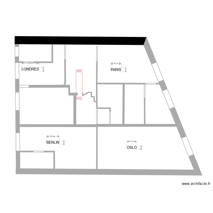 PATAY-etage-libellés. Plan de 0 pièce et 0 m2