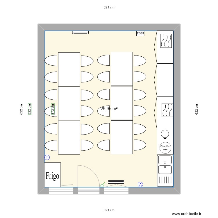 Réfectoire CTM. Plan de 0 pièce et 0 m2