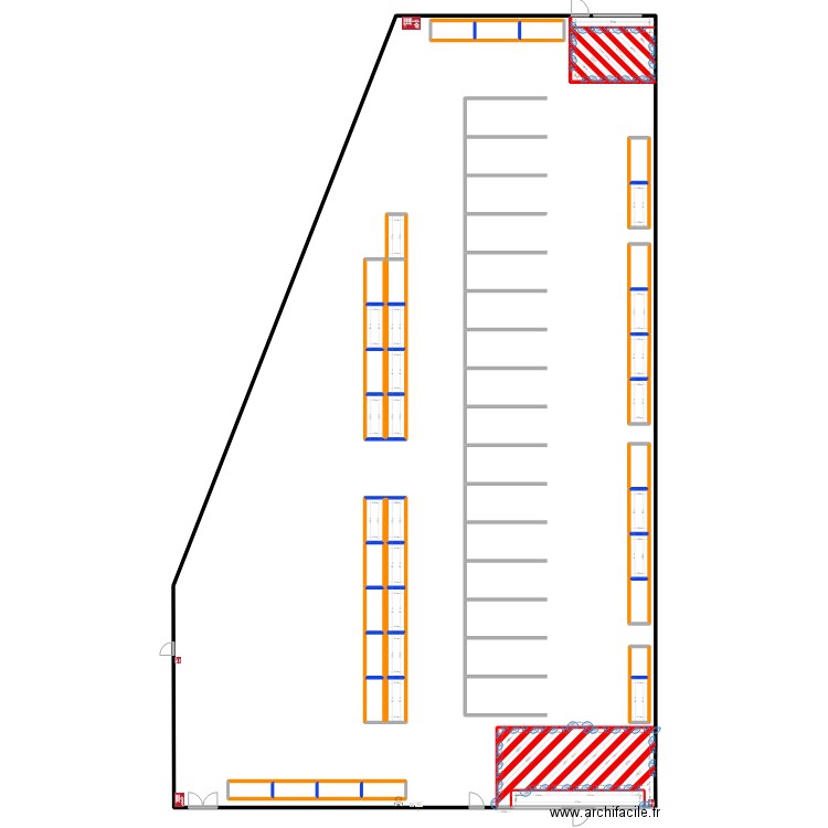 PLAN ENTREPOT 2. Plan de 58 pièces et 164 m2