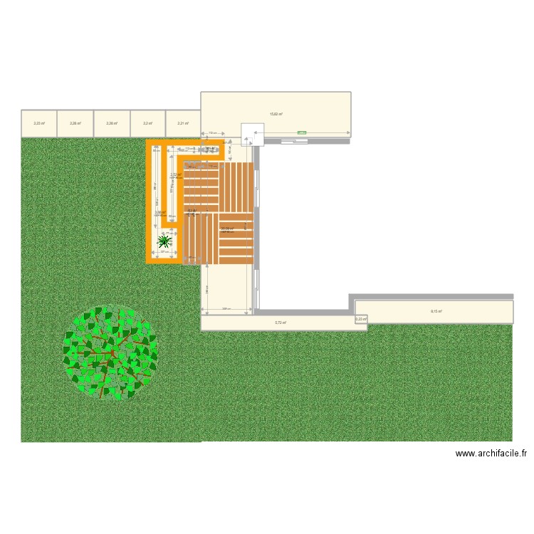 Terrasse Maison. Plan de 0 pièce et 0 m2