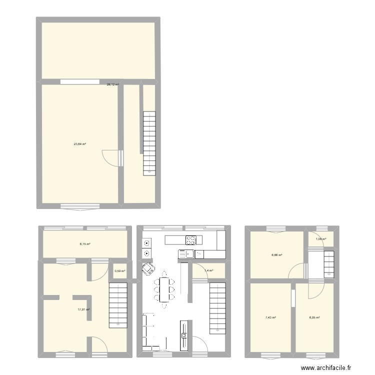 maison base. Plan de 10 pièces et 98 m2