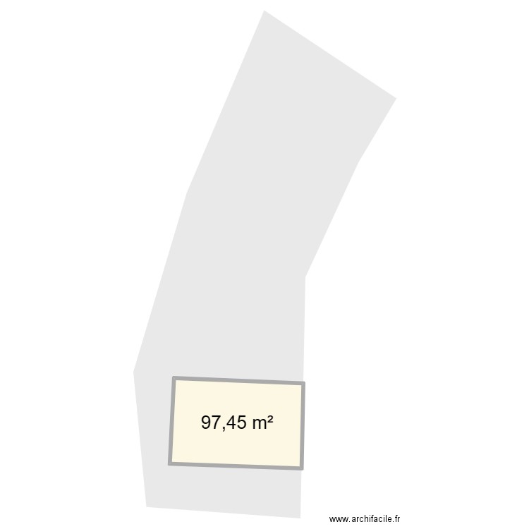 Projet RDF_Cadastre. Plan de 1 pièce et 97 m2