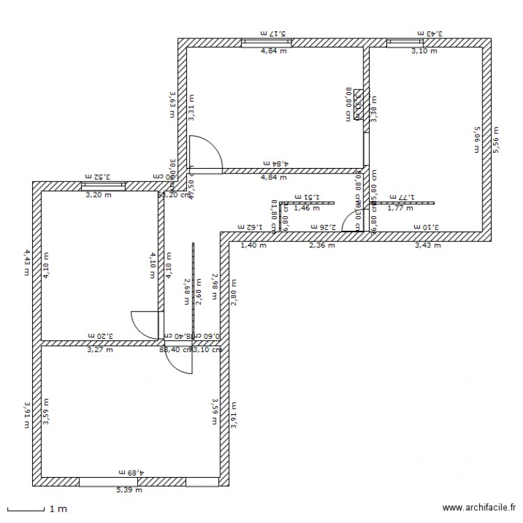 1er Etage. Plan de 0 pièce et 0 m2