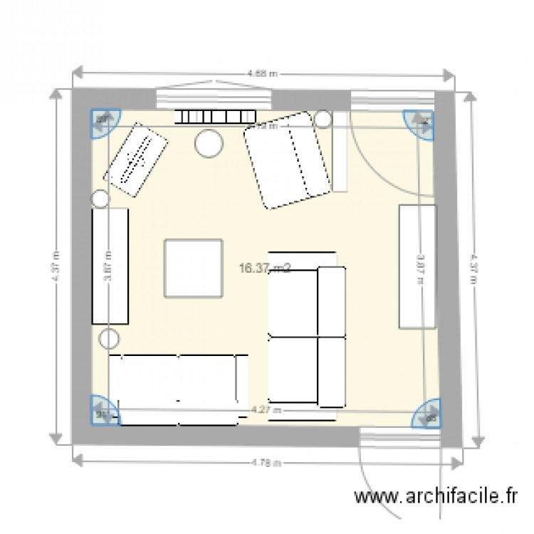 Salon. Plan de 0 pièce et 0 m2