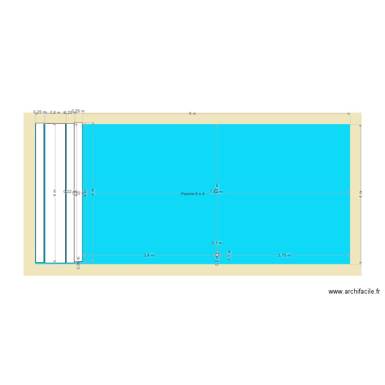 9x4. Plan de 0 pièce et 0 m2