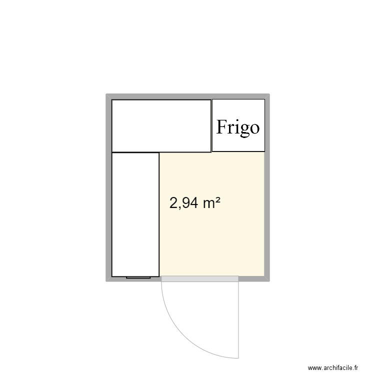 plan rangement 2. Plan de 1 pièce et 3 m2