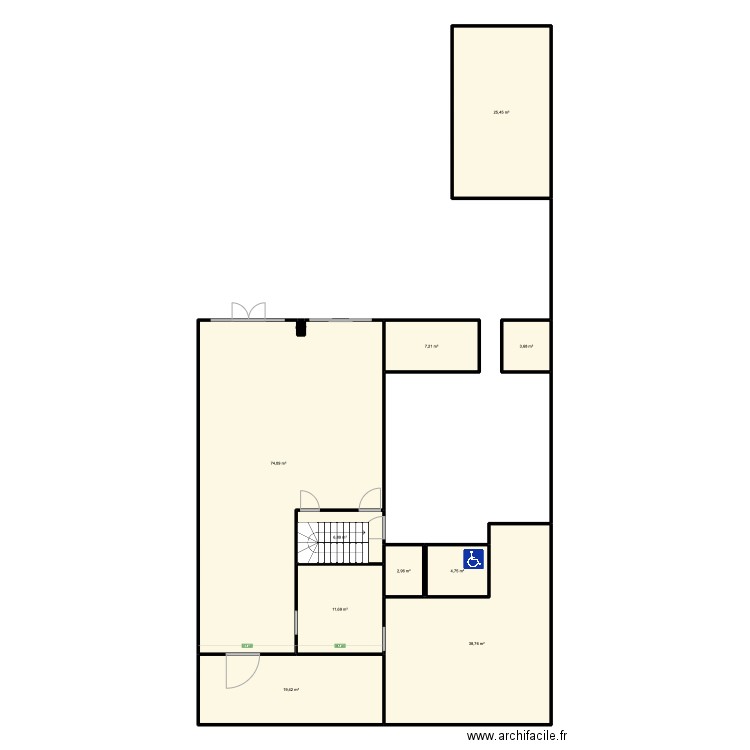 chaumière. Plan de 0 pièce et 0 m2