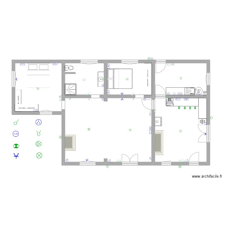 Maison Le Lac . Plan de 0 pièce et 0 m2