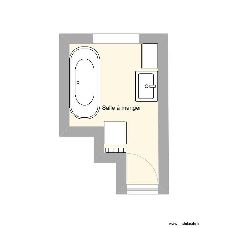 SARG Florence. Plan de 1 pièce et 7 m2