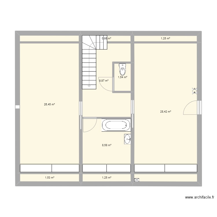 Etage Maisonneuve. Plan de 0 pièce et 0 m2