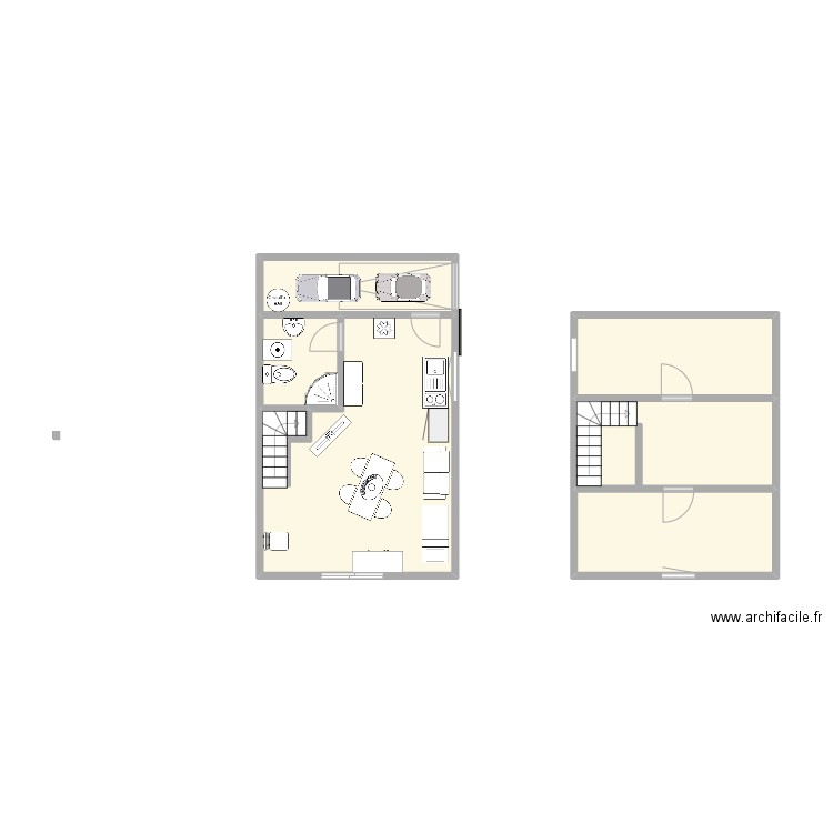 MACHIEL-DEVISMES. Plan de 6 pièces et 33 m2