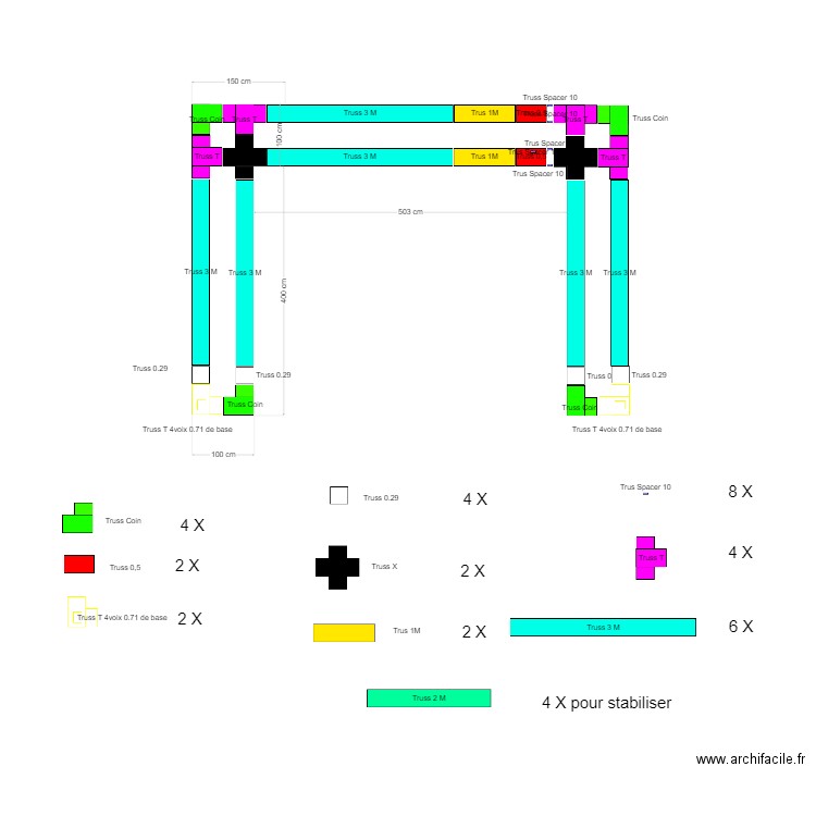 Arche départ Truss H 30 Reynaers trail. Plan de 0 pièce et 0 m2