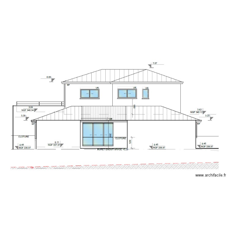 Coupe Gauche. Plan de 0 pièce et 0 m2