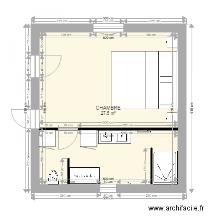 EXTENSION CHAMBRE. Plan de 0 pièce et 0 m2