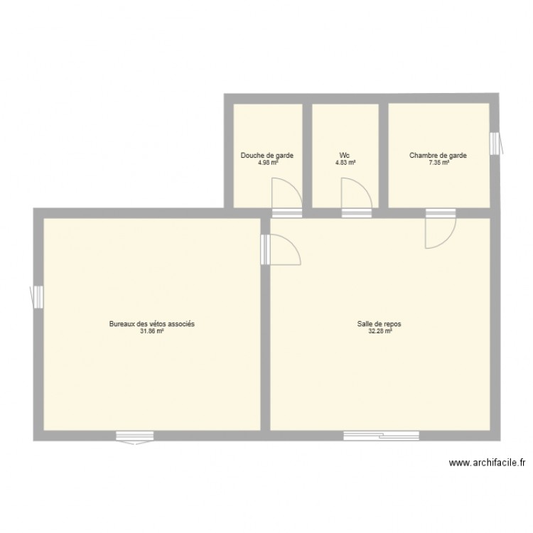 Plan étage de la clinique . Plan de 0 pièce et 0 m2