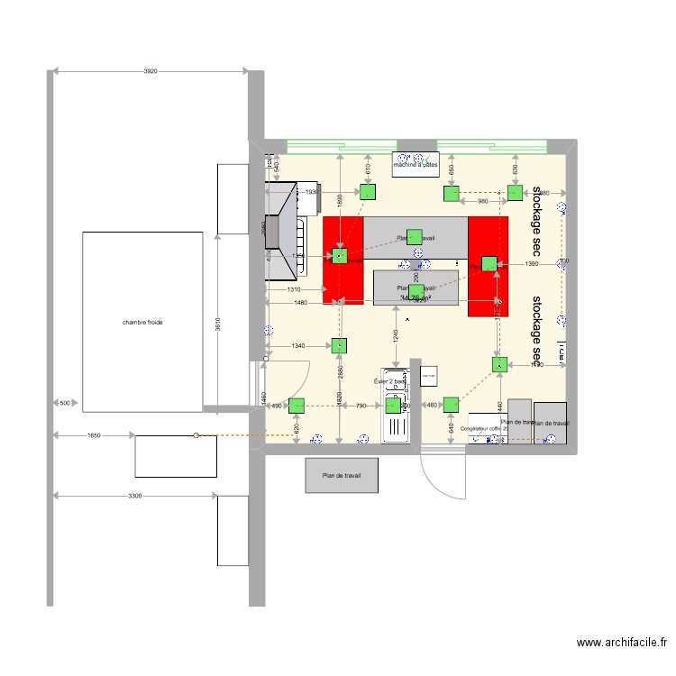 labo avec poutrelle V2. Plan de 0 pièce et 0 m2