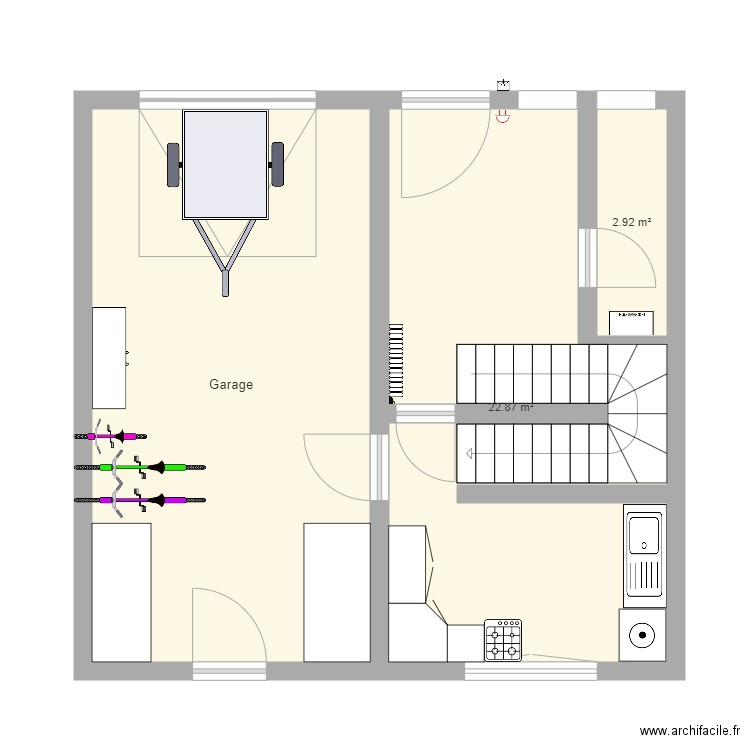 garage. Plan de 0 pièce et 0 m2