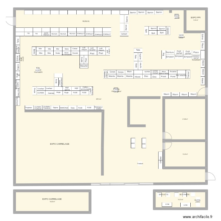 carpentrat. Plan de 6 pièces et 458 m2