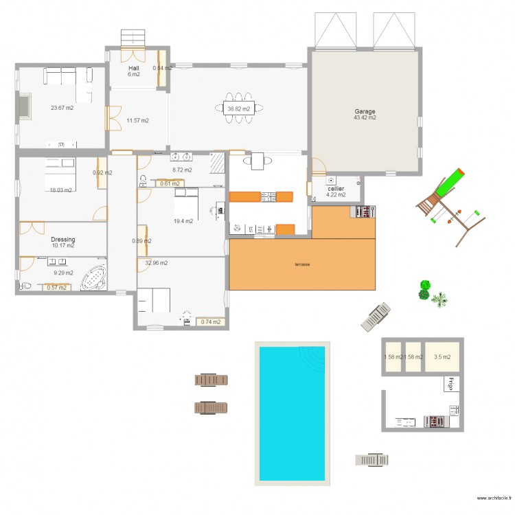 grande maison T4. Plan de 0 pièce et 0 m2