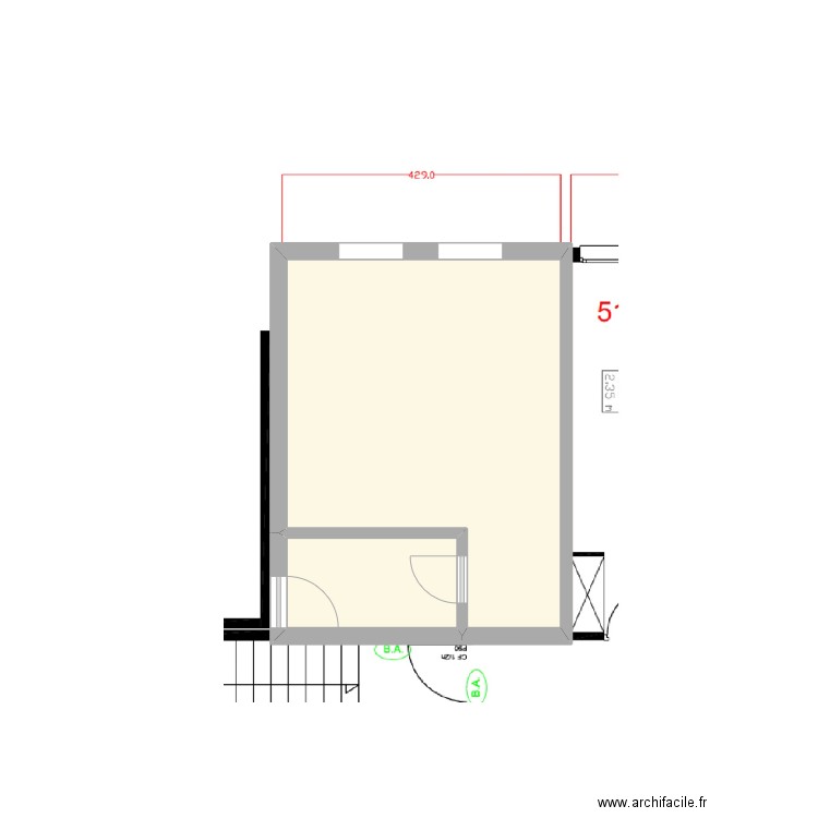 Fond de plan Studio GS. Plan de 0 pièce et 0 m2