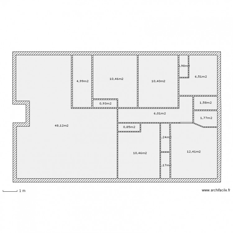 Plan realiste. Plan de 0 pièce et 0 m2