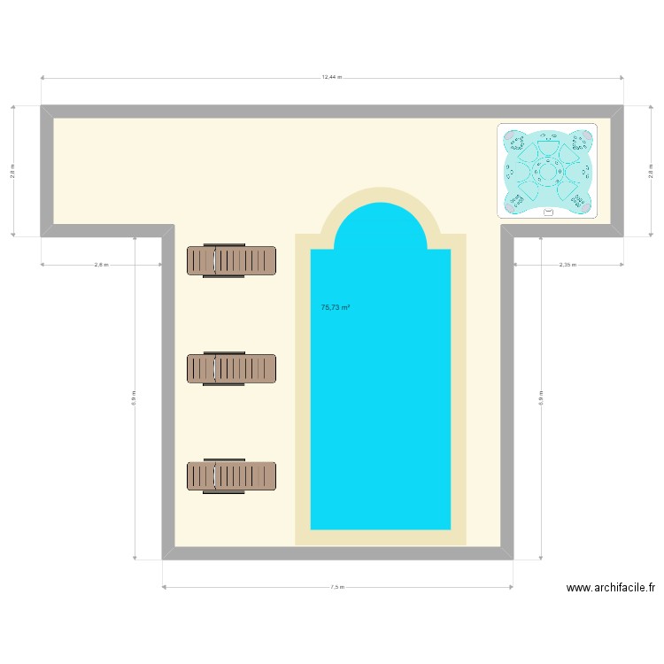 Planche tendance spa . Plan de 0 pièce et 0 m2