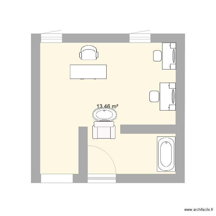 salon de coiffure. Plan de 0 pièce et 0 m2