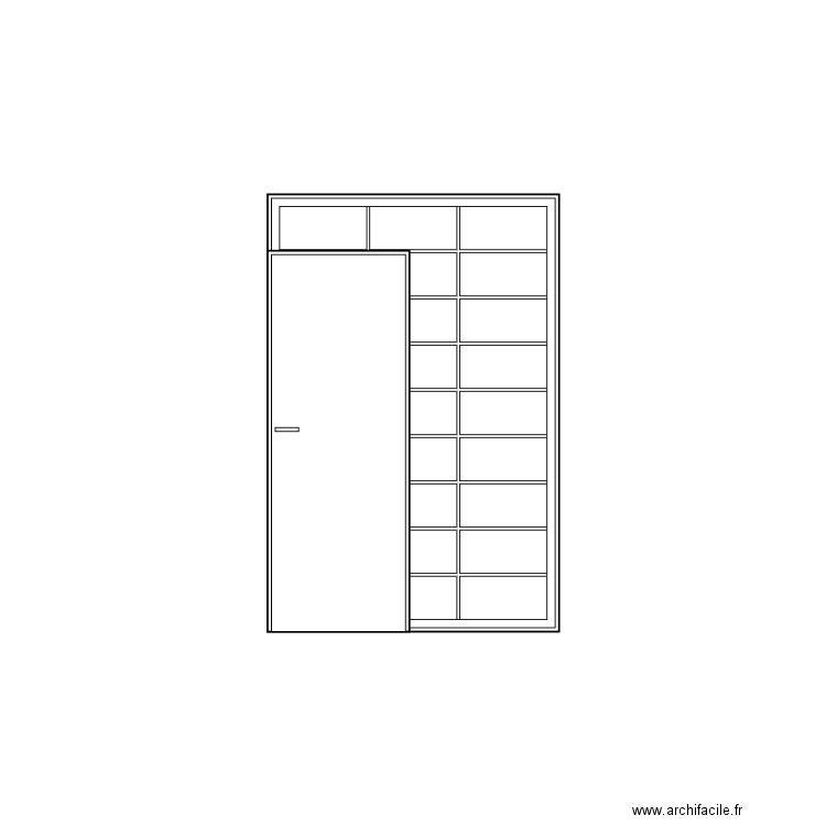 Façade entre salle de douche. Plan de 0 pièce et 0 m2