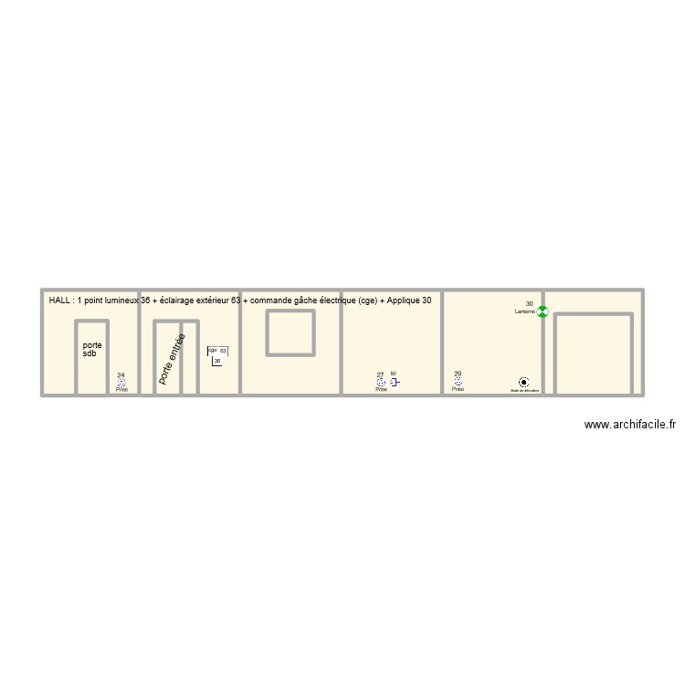 shéma hall. Plan de 0 pièce et 0 m2