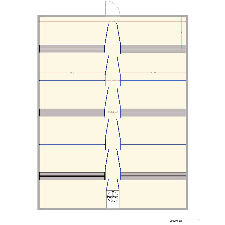 le roux. Plan de 1 pièce et 110 m2