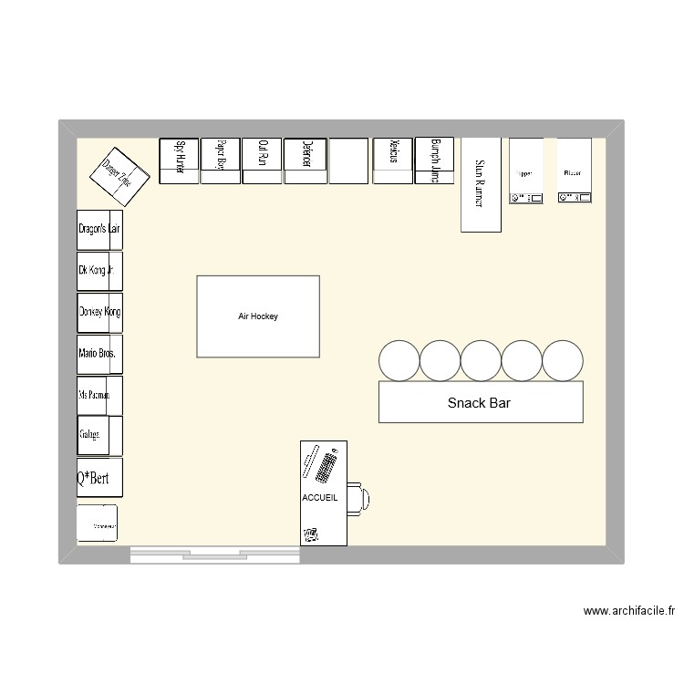 Neon Arcade. Plan de 0 pièce et 0 m2