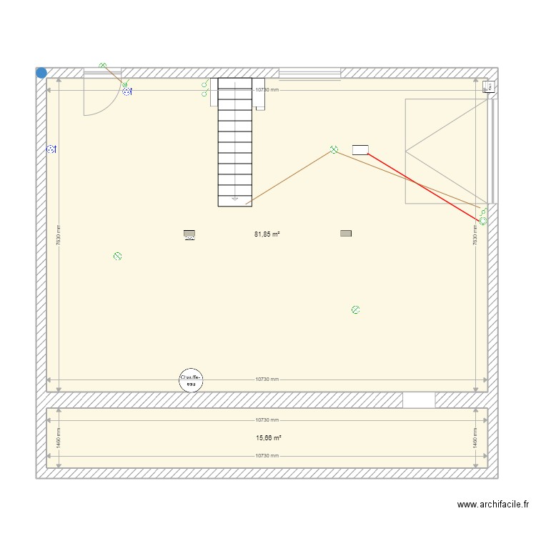 Plan actuel du garage. Plan de 0 pièce et 0 m2