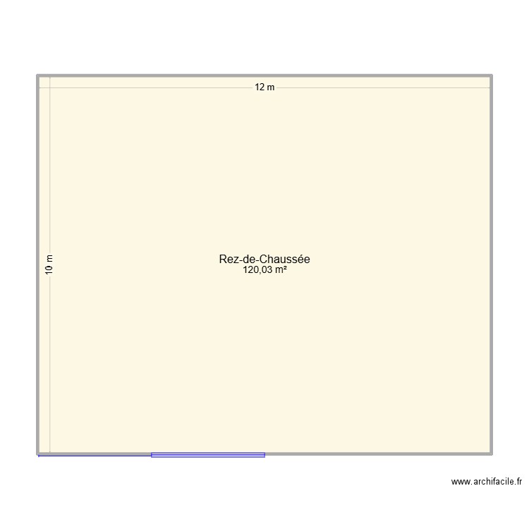 ENT 3. Plan de 1 pièce et 120 m2