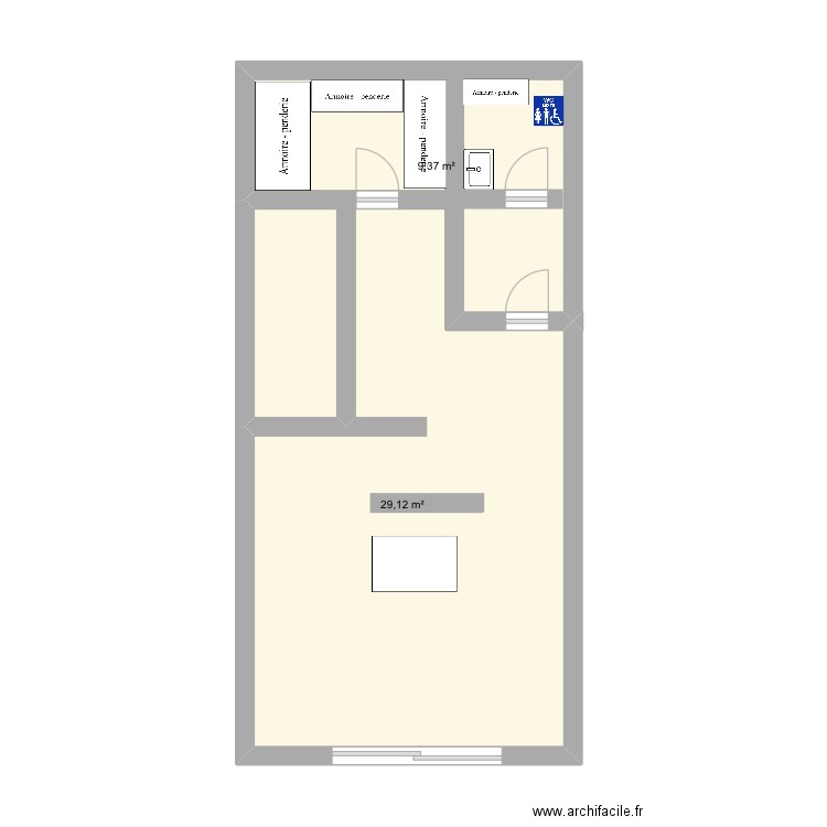 mon UC, etam. Plan de 2 pièces et 38 m2