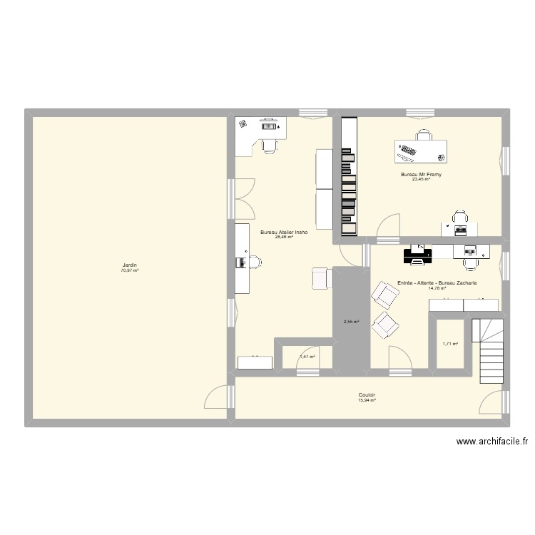 dh f,kjh. Plan de 8 pièces et 159 m2