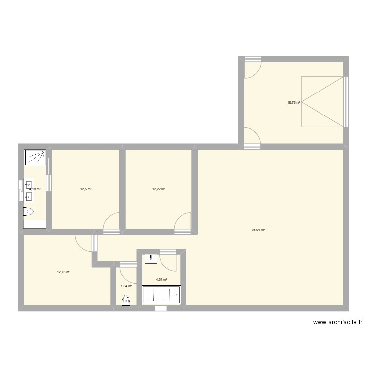 PLAN MAISON 38220 n°3. Plan de 8 pièces et 125 m2