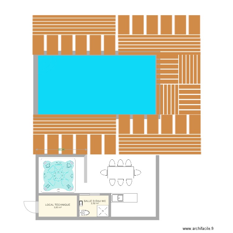 cuisine d été. Plan de 0 pièce et 0 m2