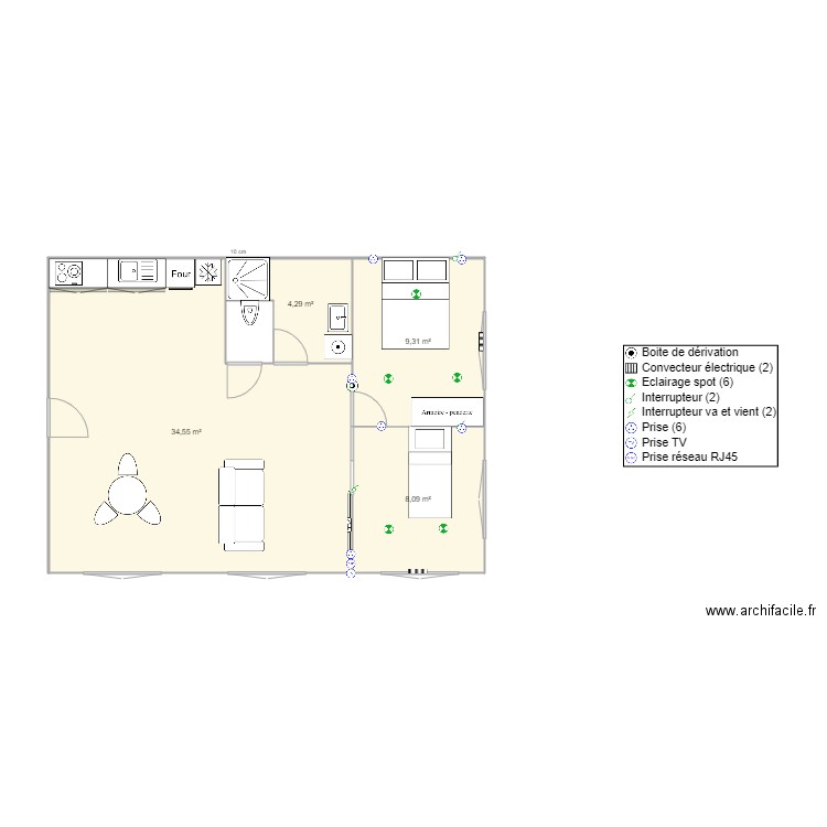 log rdcelec. Plan de 0 pièce et 0 m2