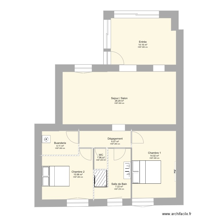 Projet. Plan de 0 pièce et 0 m2