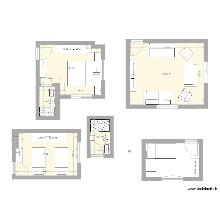 Chambre a coucher. Plan de 0 pièce et 0 m2