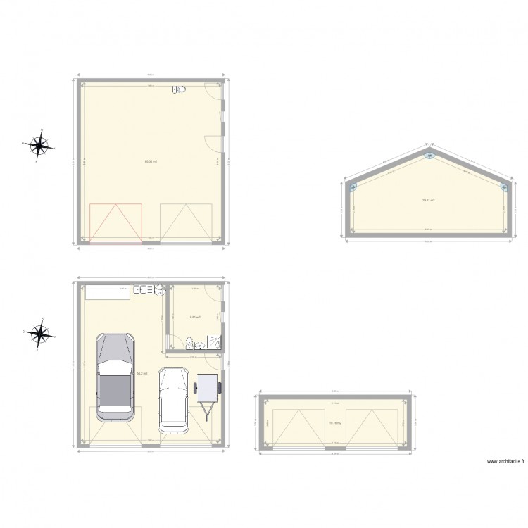 Garage Sol. Plan de 0 pièce et 0 m2