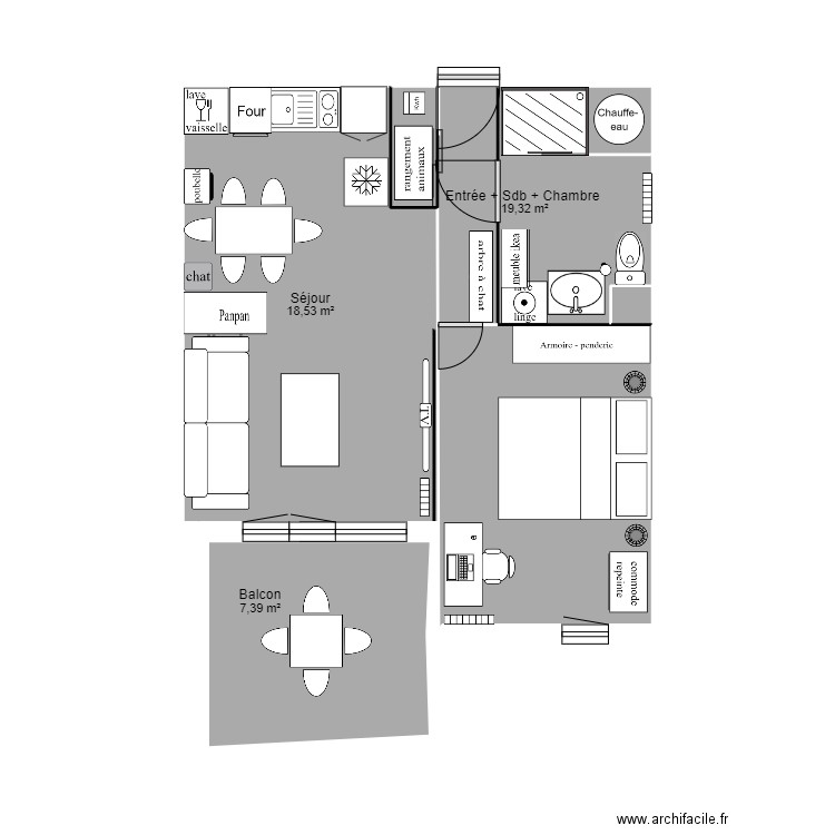Appartement Coeur Six-Fours 1. Plan de 0 pièce et 0 m2