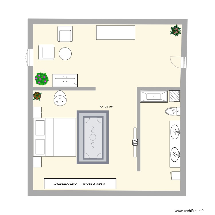 Suite senior. Plan de 0 pièce et 0 m2