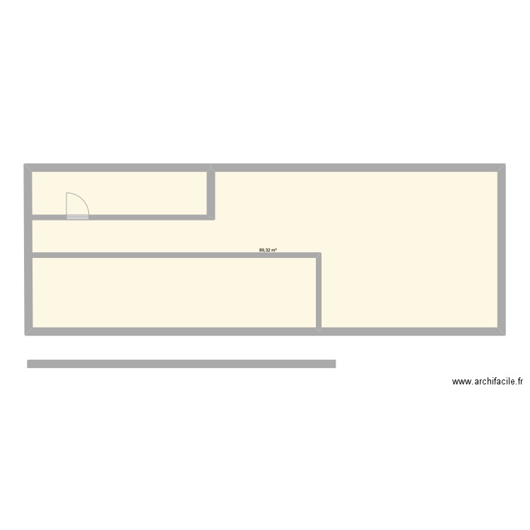 maison bethoncourt. Plan de 1 pièce et 89 m2