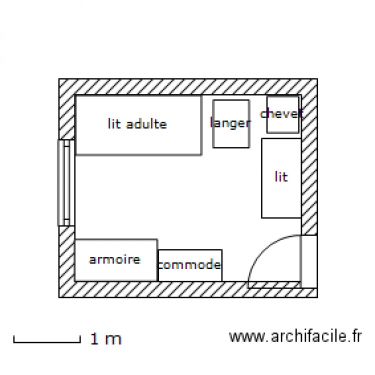 chambre bébé. Plan de 0 pièce et 0 m2