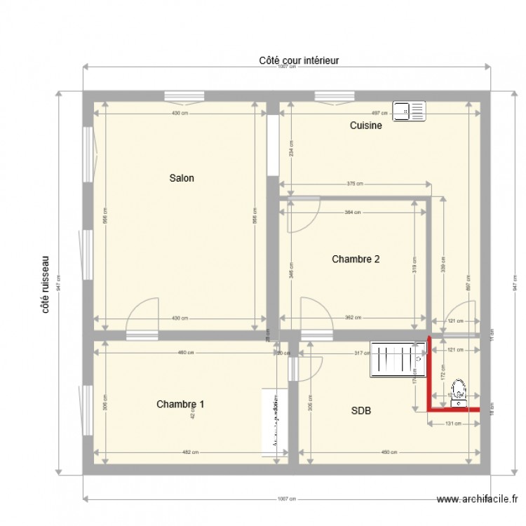 étage familial. Plan de 0 pièce et 0 m2